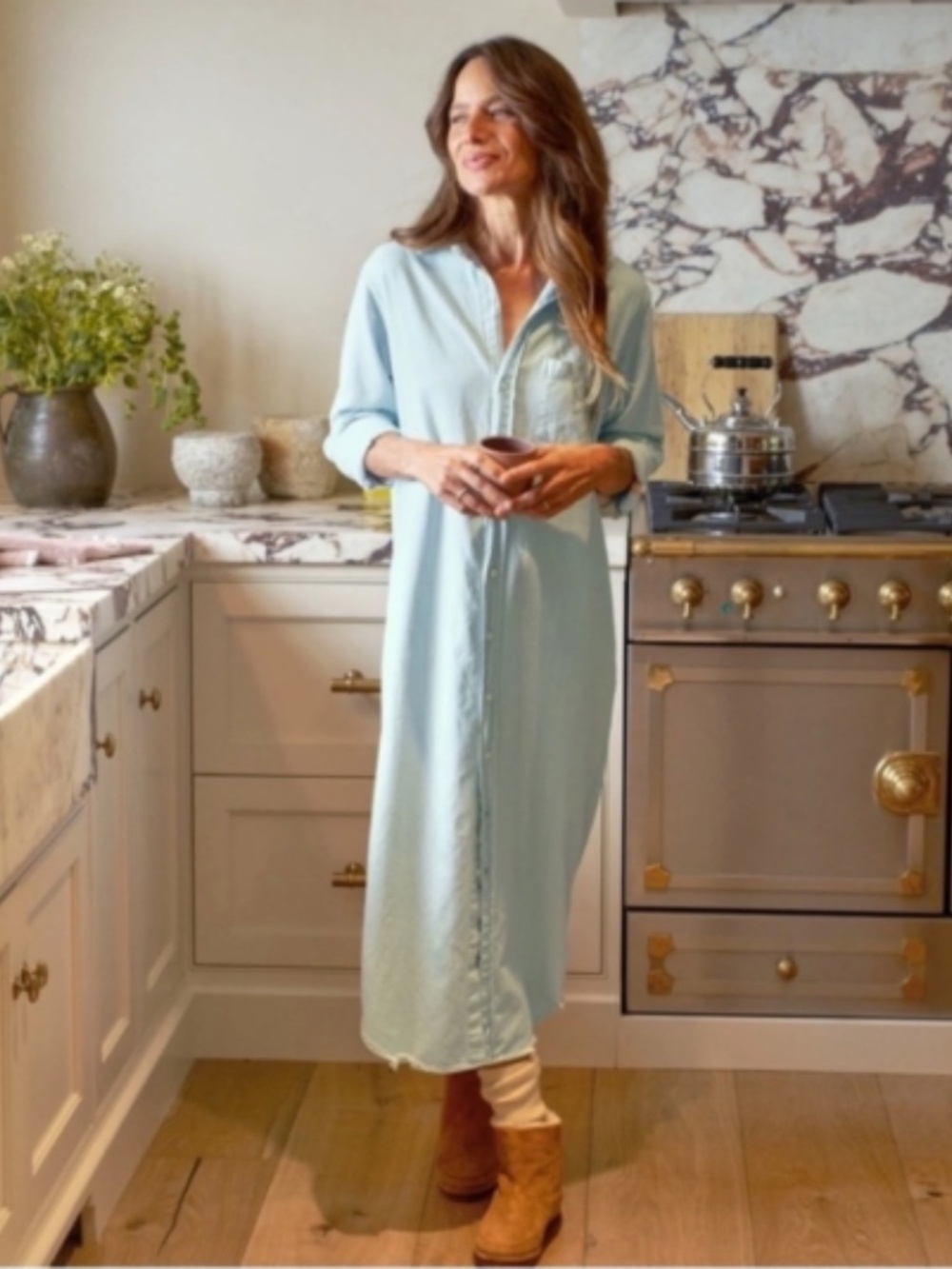 Frank & Eileen Rory Famous Denim Shirtdress Light Denim XS - Picture 2 of 8
